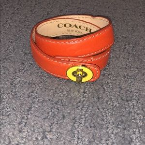 Orange coach wrap bracelet